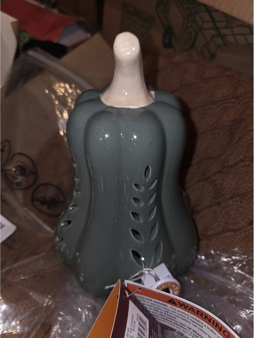 Lighted decorative pumpkin